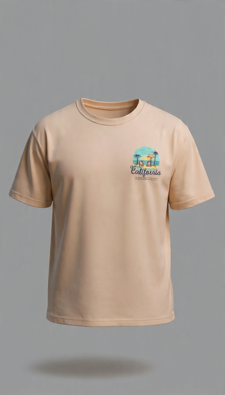 Beige Men's Oversized T-shirt