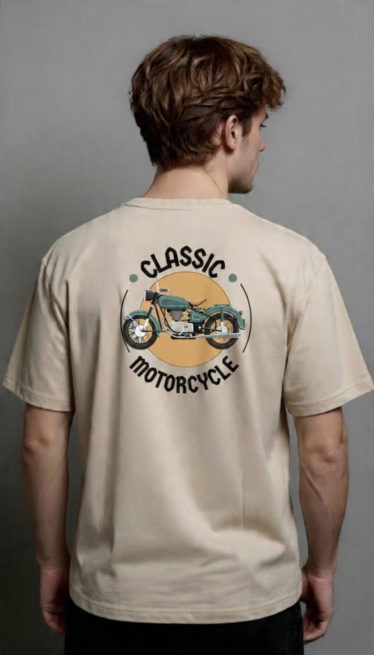 Beige solid Oversized T-shirt